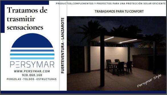 PERGOLA FUERTEVENTURA,PERGOLA LANZAROTE,INSTALACIONES