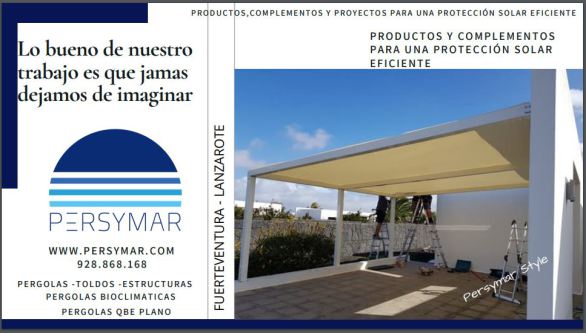 VENTA PERGOLAS ALUMINIO LANZAROTE