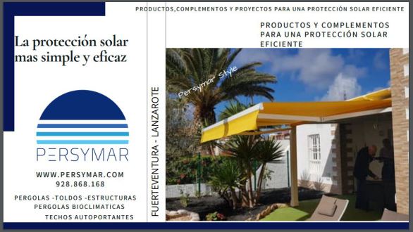 TOLDOS,PERGOLAS,TENDE DA SOLE,FUERTEVENTURA,LANZAROTE