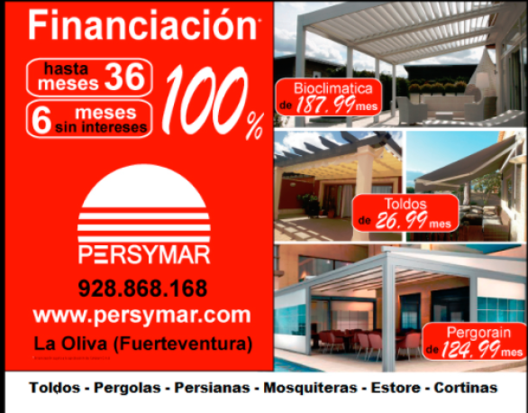 TOLDOS,PERGOLASALUMINIO,PERGOLAS MADERA,PERSIANAS,ESTORE,CORTINAS,VELAS TENSADAS,FUERTEVENTURA