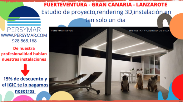 instalación pergola bioclimatica fuerteventura,Raúl Bettini,venta,pergolas en lanzarote,fuerteventura saxun