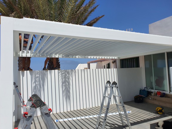 PERGOLAS BIOCLIMATICAS EN CANARIAS,SAXUN CANARIAS,FUERTEVENTURA,LANZAROTE