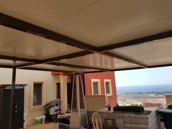estructuras aluminio,pergolas con techo fijo,paneles,fuerteventura,lanzarote,persymar